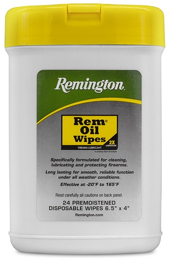 [047700163253] Remington Accessories 16325 Rem Oil  Cleans/Lubricates/Protects Wipes 24 Count