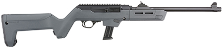 [736676191307] Ruger 19130 PC Carbine  9mm Luger 17+1 16.10" Threaded/Fluted Barrel, Type III Hard Coat Anodized Aluminum Alloy Receiver, Stealth Gray Magpul PC Backpacker Stock, Optics Ready