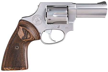 [725327937111] Taurus 2-856EX39CH 856 Executive Grade Small 38 Special +P 6 Shot 3" Satin Polished Stainless Steel Barrel, Cylinder  &  Frame, Altamont Wood Grip, Concealed Hammer