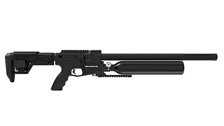 [028478154056] Crosman BPG22S Gunnar Air Rifle Pre-Charged Pneumatic 22 Black Black Receiver Black Adjustable Stock