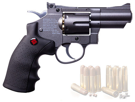[028478148666] Crosman SNR357 SNR357 Air Pistol CO2 177 6rd BB Black Rubber Grips