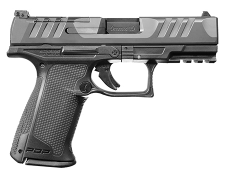 [723364228131] Walther Arms 2871831 PDP F-Series 9mm Luger 10+1 4" Black Steel Barrel, Black Optic Ready/Serrated Slide, Black Polymer Frame w/Picatinny Rail, Black Performance Duty Texture Grips, Ambidextrous