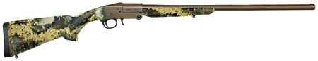 [8053800945080] Charles Daly 930338 101  Full Size 20 Gauge Break Open 3" 1rd 26" Flat Dark Earth Cerakote Steel Barrel  &  Receiver, Fixed TrueTimber Prairie Synthetic Stock