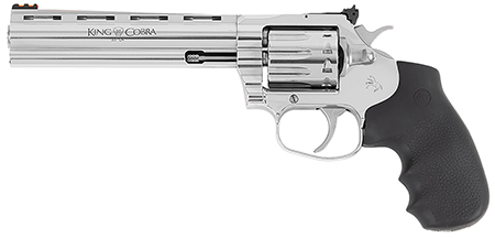 [098289001351] Colt Mfg KCOBRA22-SP6RFO King Cobra Target 22 LR 10rd 6" Stainless Steel Barrel, Cylinder  &  Frame, Black Hogue Overmolded Grips