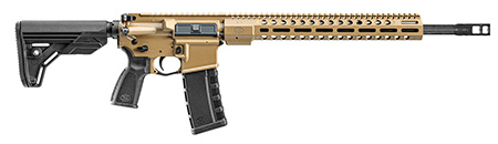 [845737015367] FN 36100676 FN 15 DMR3 5.56x45mm NATO 18" Barrel 30+1, FDE Cerakote Receiver, Black OEM Stock  &  Grip, Optic Ready