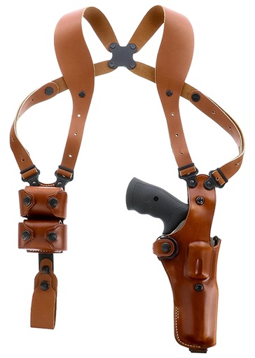 [601299018327] Galco VHS4104 VHS 4.0 Shoulder System Vertical Ambidextrous, Size Fits Chest Up To 56", Tan Leather, Fits L Frame S&W Model 686 (4" Barrel)