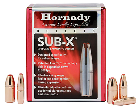[090255450316] Hornady 45031 Sub-X  45 Cal 395 gr Subsonic eXpanding 50 Per Box/ 15 Case