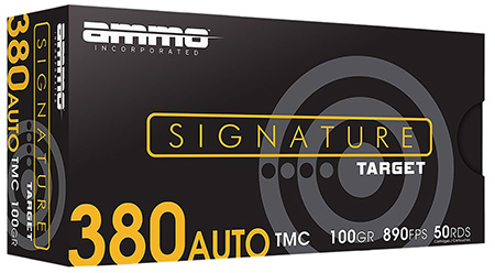 [818778021840] Ammo Inc 380100TMCA50 Signature  380ACP 100gr Total Metal Case 50 Per Box/20 Case