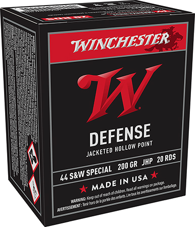 [020892231542] Winchester Ammo USA44SWJHP USA  44S&WSpl 200gr Jacketed Hollow Point 20 Per Box/10 Case