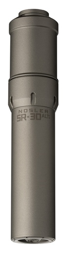 [054041906227] Nosler 90622 SR-30ALTI  30 Cal 1.74" Gray Finish Made of Aluminum Titanium with 5/8" 24 tpi Thread Pattern