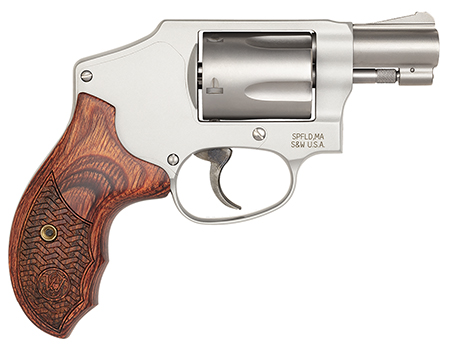 [022188703481] Smith  &  Wesson 170348 Performance Center Model 642 Enhanced Action 38 S&W Spl +P 5rd 1.88" Stainless Steel Barrel  &  Cylinder Matte Silver Aluminum Frame with Custom Wood Grip
