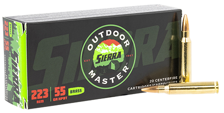 [092763600207] Sierra A937532 Outdoor Master  223Rem 5gr Hollow Point Boat Tail 20 Per Box/10 Case
