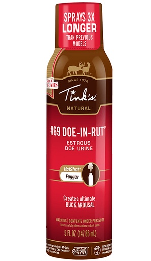 [049818214827] Tinks W5500 #69 Doe-In-Rut Estrous Fogger Deer Attractant Doe In Estrus Scent 5 oz Aerosol