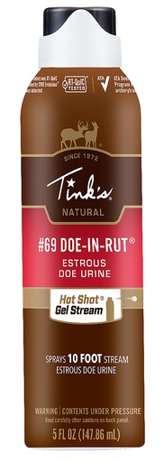 [049818213998] Tinks W6260 #69 Hot Shot Deer Attractant Doe In Estrus Scent Gel 5 oz Gel Stream