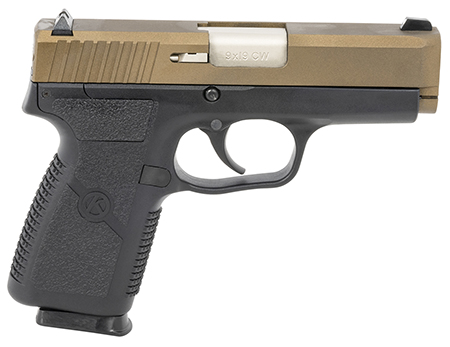 [602686422598] Kahr Arms CW90G93BB CW9  9mm Luger 7+1 3.50" Matte Stainless Barrel, Burnt Bronze Cerakote Serrated Steel Slide, Black Polymer Frame, Black Textured Polymer Grips