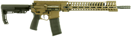 [847313011459] Patriot Ordnance Factory 01145 P415 Edge 223 Rem,5.56x45mm NATO 16.50" 30+1 Burnt Bronze Rec Black 6 Position MFT Stock/Grip