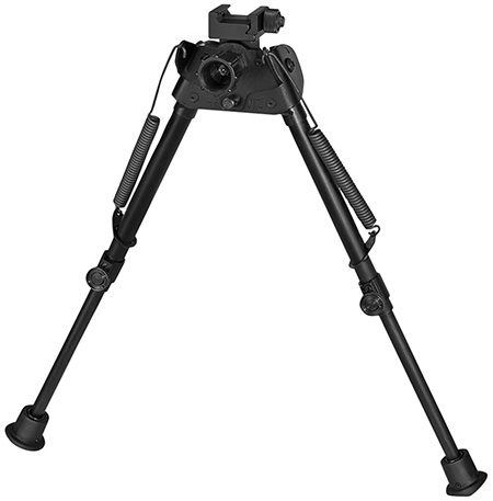 [051156113182] Harris Bipods S-LP Swivel L Picatinny, 9-13", Black Steel/Aluminum, Rubber Feet