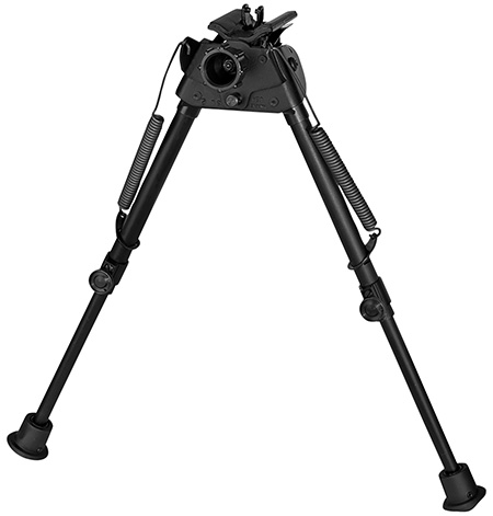 [051156113144] Harris Bipods S-L2 Swivel L Swivel Stud, 9-13", Black Steel/Aluminum, Self-Leveling Legs, Rubber Feet