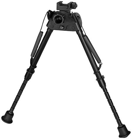 [051156113205] Harris Bipods S-LMP Swivel L Picatinny, 9-13", Black Steel/Aluminum, Notched Legs, Rubber Feet