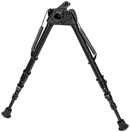 [051156113304] Harris Bipods S-25CM-LOK Swivel 25C M-LOK, 13.5-27", Black Steel/Aluminum, Rubber Feet