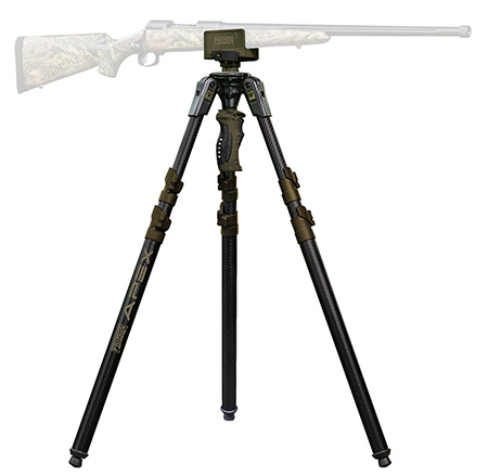 [010135659004] Primos 65900 Trigger Stick Apex Tripod made of Aluminum with Carbon Fiber/Flat Dark Earth Accent Finish, 28"-62" Vertical Adjustment  &  Rubber Feet