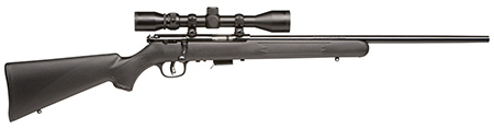 [062654962097] Savage Arms 96209 93R17 FXP w/Optic Full Size 17 HMR 5+1 21" Matte Black Button Rifled Barrel, Matte Black Drilled  &  Tapped Carbon Steel Receiver, Matte Black Fixed Synthetic Stock, 3-9x40mm Duplex Sc