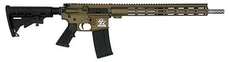 [702458691099] Great Lakes Firearms GL15223SSBRZ AR-15  223 Wylde 30+1 16" Stainless Barrel, Bronze Cerakote Receiver, Full Picatinny Rail, Black Collapsible Stock, Polymer Grip