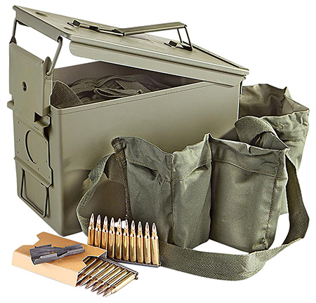 [741569060097] PMC 223AMB Bronze  223Rem 55gr Full Metal Jacket 840 Per Box/2 Case *Includes Ammo Can  &  Bandoleer