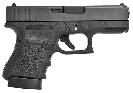 [764503051661] Glock UI3650201FGR G36 Gen3 Sub-Compact 45 ACP 6+1 3.78" Black Steel Barrel, Matte Black Serrated Slide, Black Polymer Frame w/Picatinny Rail, Black Textured Finger Grooved Polymer Grip, USA Made