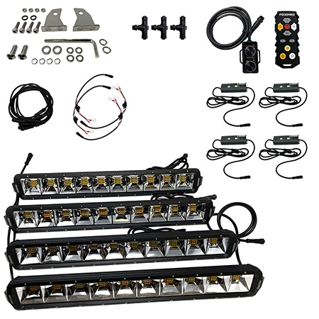 [831621008218] Foxpro MUDCT4KIT Mud Cutter Light Kit  Black 2810/3380/4408 Lumens White/Amber/Mixed LED