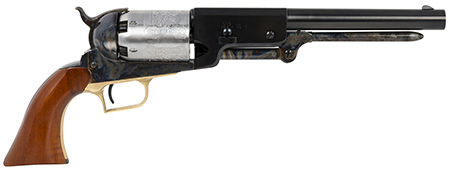 [844234240029] Cimarron CA020COF 1847 Walker 44 Cal 6 Shot 9" Blued Round Steel Barrel, White Engraved Cylinder, Color Case Hardened Steel Frame, Walnut Grip, Exposed Hammer