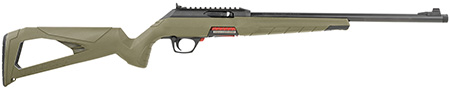 [048702024467] Winchester Repeating Arms 521140102 Wildcat SR Full Size 22 LR 10+1 16.50" Matte Blued Threaded Sporter Barrel, Picatinny Rail Matte Black Polymer Receiver, OD Green Skeletonized Synthetic Stock, Ambi