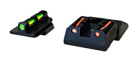 [613485589610] HiViz RGS9LW21 LiteWave Ruger Security 9 Sight Set Green Fiber Optic Front Sight-Orange Fiber Optic Rear Sight