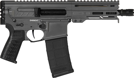 [810097508101] CMMG 30A0E33TNG Dissent MK4 300 Blackout 30+1 6.50", Tungsten Gray Cerakote Rec, OEM Grip, Picatinny Buffer Adapter, Zeroed Drop-In Single Stage Trigger