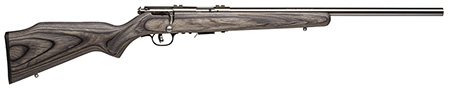 [062654967054] Savage Arms 96705 93R17 BVSS Full Size 17 HMR 5+1 21" Satin Stainless Steel Button-Rifled Heavy Barrel, Satin Stainless Steel Receiver, Gray Laminate Stock, Right Hand