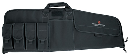 [682500376726] Advance Warrior Solutions RA36RCBL Raptor  36" Black Polyester for Tactical Rifle, 4 Mag Pouch