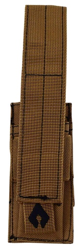 [655360691667] Advance Warrior Solutions PSMPTN Single Mag Pouch Pistol Tan 600D PVC Polyester MOLLE