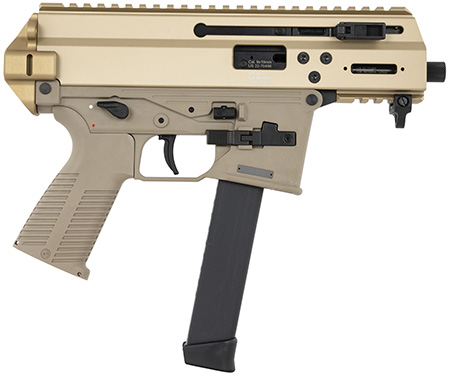 [840225708363] B & T Firearms 36176502GCT APC9K  9mm Luger 33+1 4.30" Black Steel Barrel, Coyote Tan Picatinny Rail Receiver, Brace Adapter, Coyote Polymer Grips, Ambidextrous