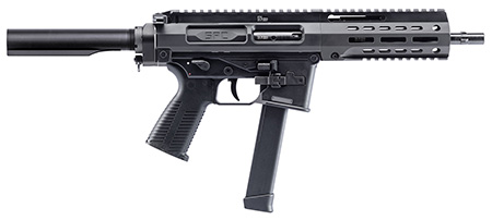 [840225709186] B & T Firearms 500003AB SPC9  9mm Luger 33+1 9.10", Black, Buffer Tube Stock, Polymer Grip (OEM Mag)