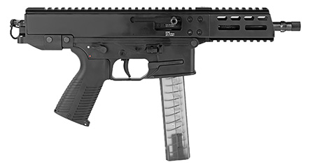 [840225705775] B & T Firearms 4500022 GHM  9mm Luger 30+1 6.90" Black, Collapsible Stock, Black Polymer Grip, Ambi Controls (OEM Mag)