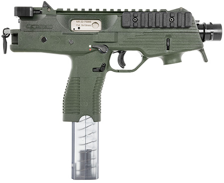 [840225705720] B & T Firearms 30105NUSOD TP9  9mm Luger 30+1 5.10", OD Green, Polymer Frame/Grip, No Brace, Iron Sights
