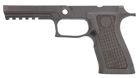 [798681666270] Sig Sauer 8901005 Grip Module  Laser Stippled Tungsten Gray Polymer Fits Sig P320