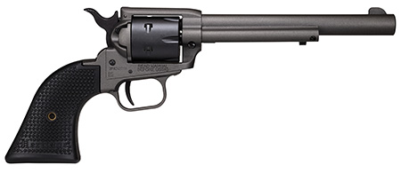 [727962708286] Heritage Mfg SRR22C6 Rough Rider  22 LR 6 Shot, 6.50" Tungsten Gray Cerakote Steel Barrel, Frame, Black Satin Cylinder, Black Polymer Grip, Hammer/Thumb Safety, Exposed Hammer