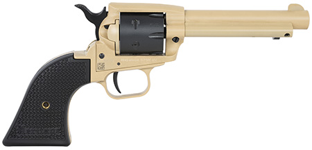 [727962708330] Heritage Mfg SRR22V4 Rough Rider  22 LR 6 Shot 4.75" Sabre Sand Cerakote Steel Barrel, Sabre Sand Cerakote Steel Frame, Black Satin Cylinder, Black Polymer Grip, Hammer/Thumb Safety, Exposed Hammer