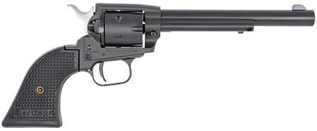 [727962708262] Heritage Mfg SRR22MBS6PG Rough Rider  22 LR/22 WMR 6 Shot/ 6.50" Black Satin Steel Barrel, Frame  &  Cylinder, Black Polymer Grip, Hammer/Thumb Safety, Exposed Hammer