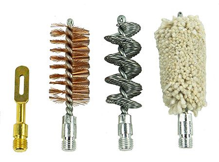 [262490005327] KleenBore 12GA-SET Shotgun Accessory Cleaning Set 12 Gauge Shotgun #8-32 Thread Cotton Mop/Bore Brush Bronze Bristles