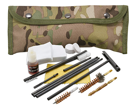 [026249003404] KleenBore POU303MC Modular Cleaning Kit Multi-Caliber Handgun/Rifle Bronze/Nylon Bristles Nylon Multi-Cam Case