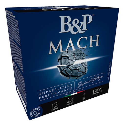 [878122004363] B & P 12B1F2H7 Competition F2 Mach 12Gauge 2.75" 1oz 7.5Shot 25 Per Box/10 Case