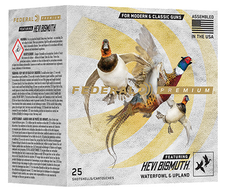 [604544687514] Federal PHBX1444 Premium HEVI-Bismuth 12Gauge 2.75" 1 1/4oz 4Shot 25 Per Box/10 Case