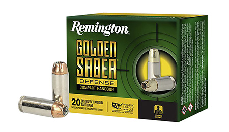 [047700660608] Remington Ammunition R21370 Golden Saber Defense 10mmAuto 180gr Brass Jacketed Hollow Point 20 Per Box/25 Case